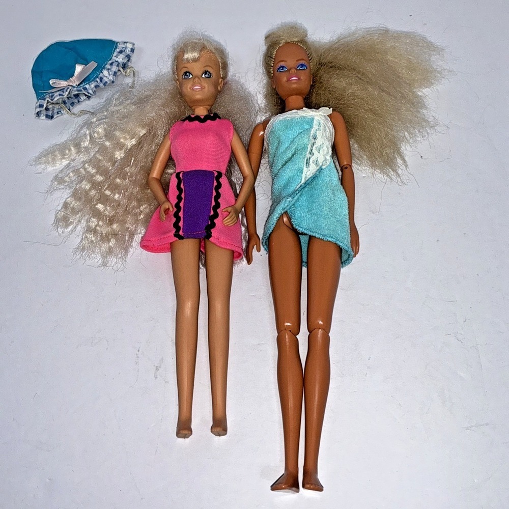 Vintage Barbie Doll Lot w/ OOAK Handmade Clothes & Bonnet TLC Mattel 1980s 1990s - Picture 2 of 8